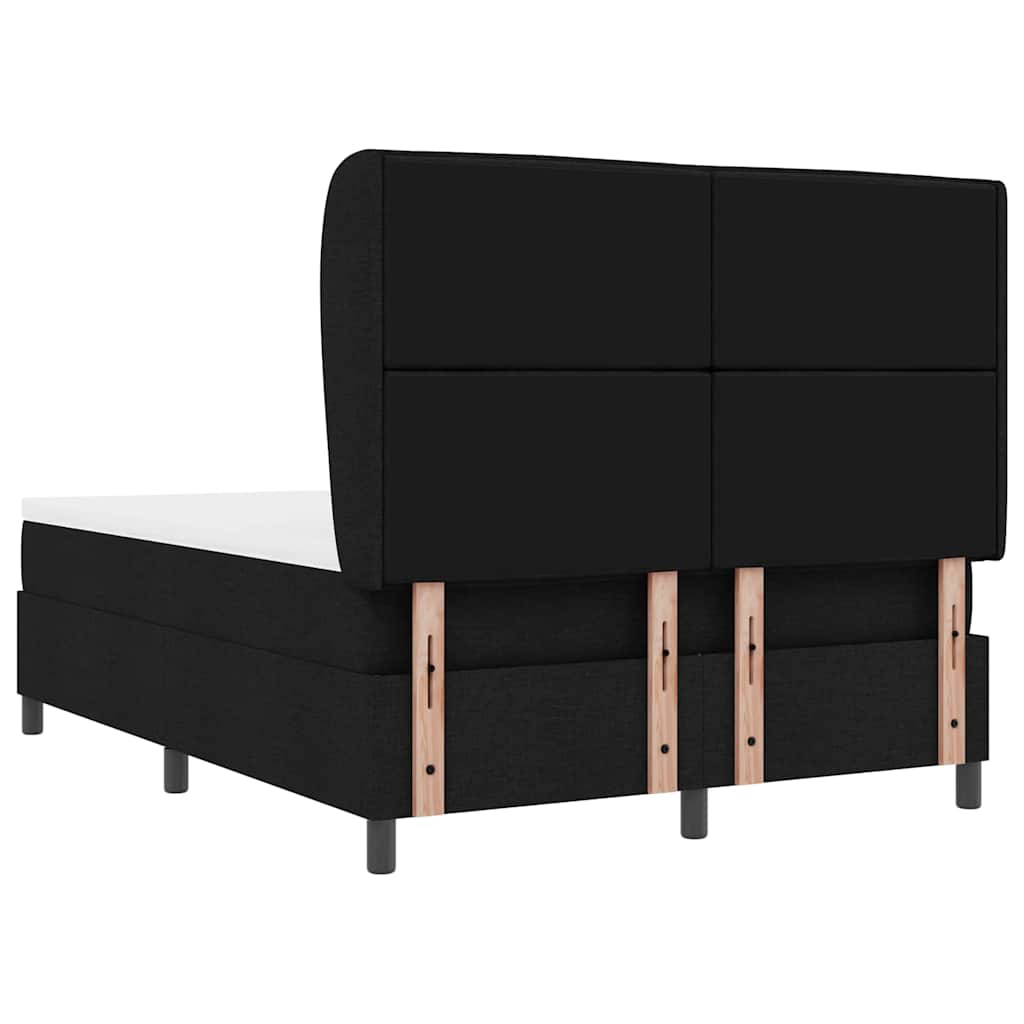 Boxspringbett mit Matratze Schwarz 140 x 190 cm Stoff