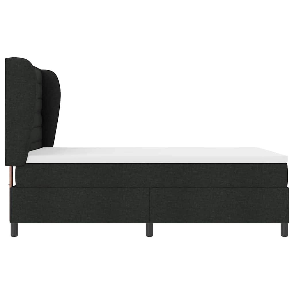 Boxspringbett mit Matratze Schwarz 140 x 200 cm Stoff