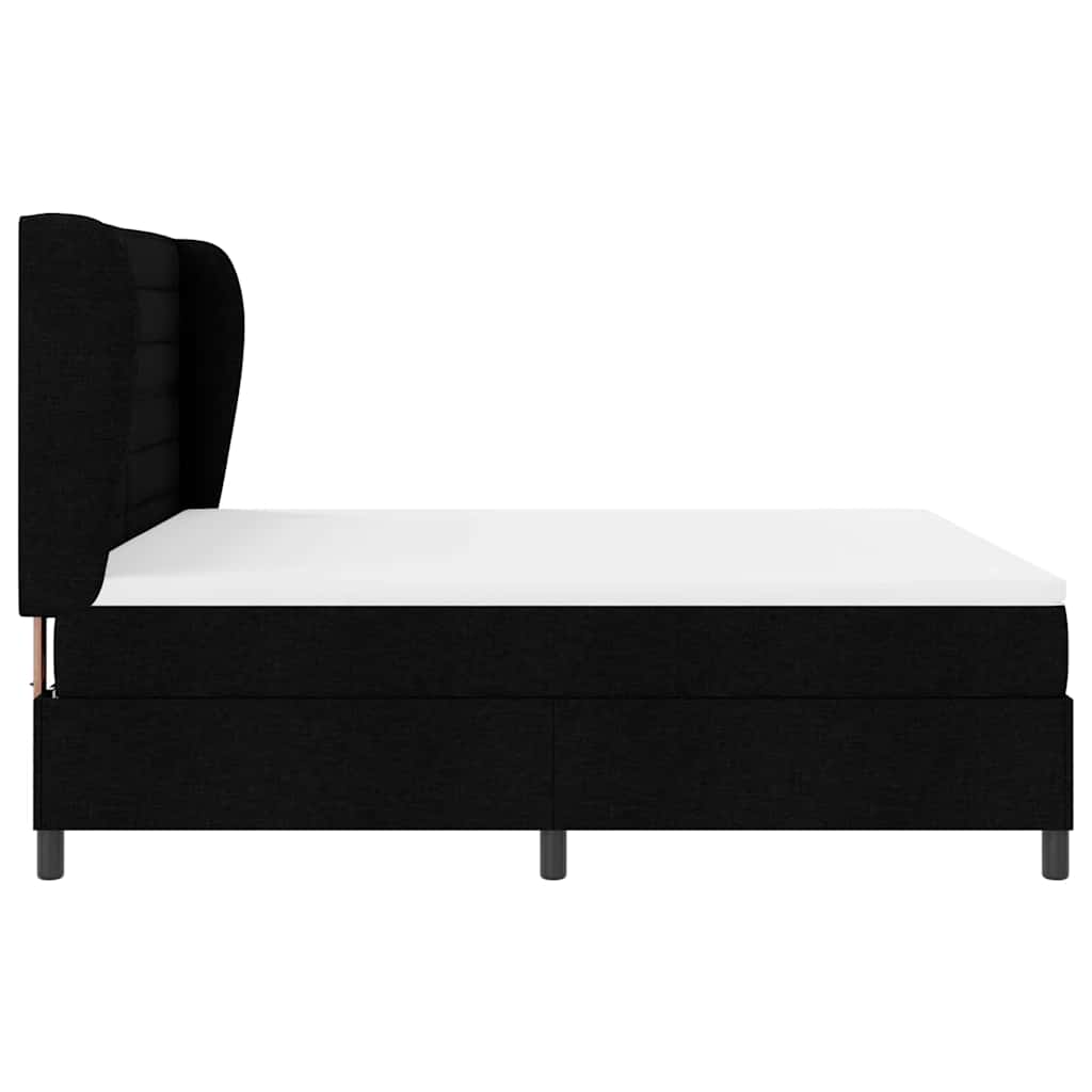 Boxspringbett mit Matratze Schwarz 180 x 200 cm Stoff