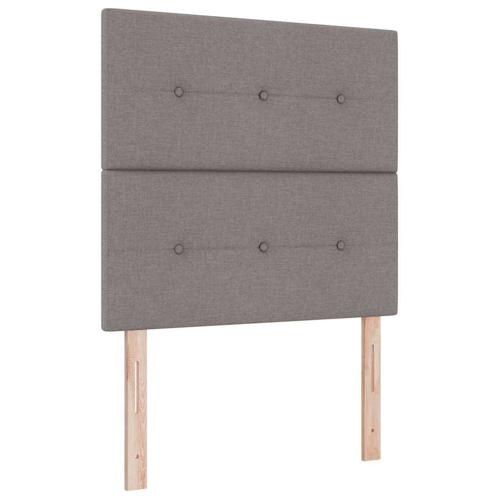 Boxspringbett mit Kopfteil Taupe 90 x 200 cm Stoff