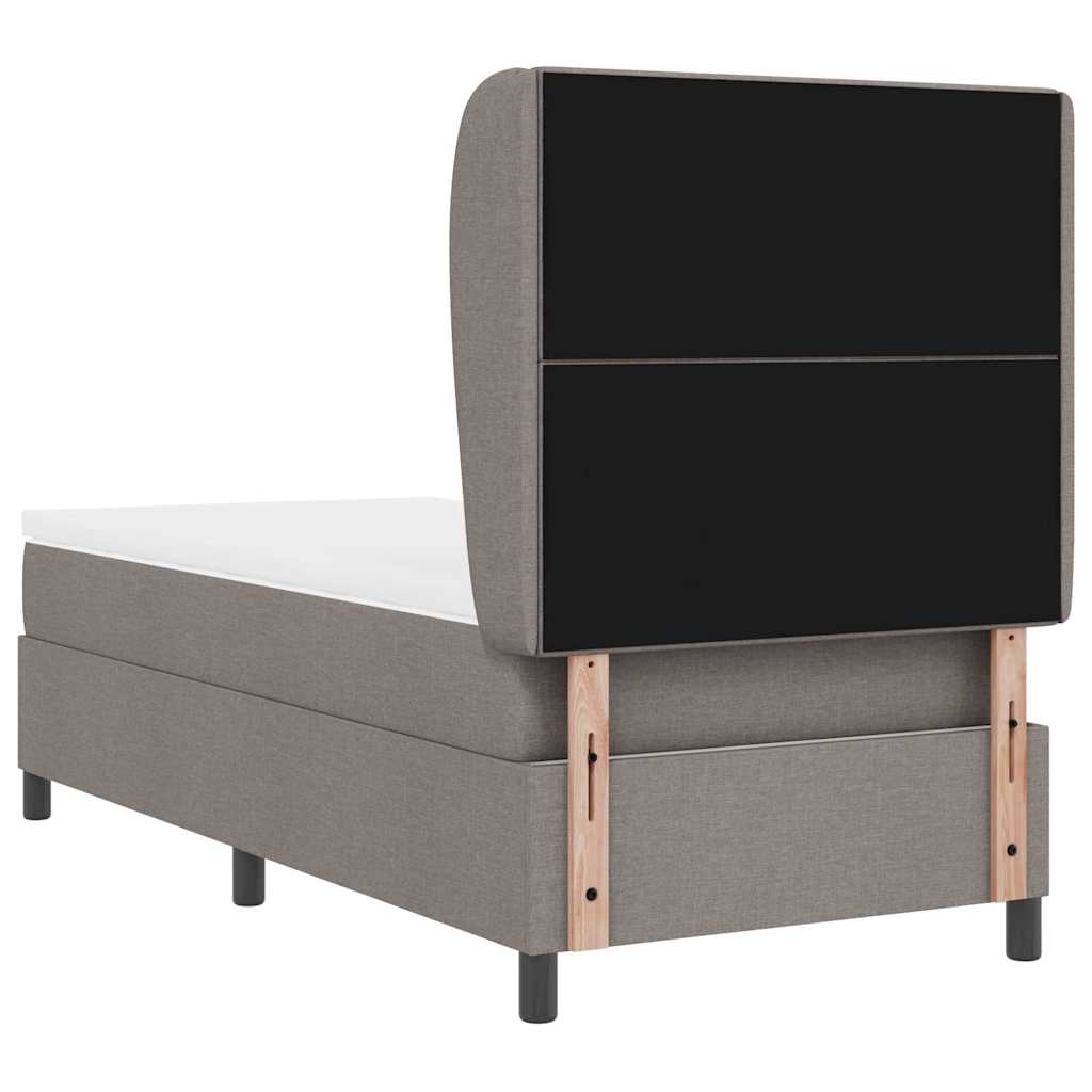 Boxspringbett mit Kopfteil Taupe 90 x 200 cm Stoff