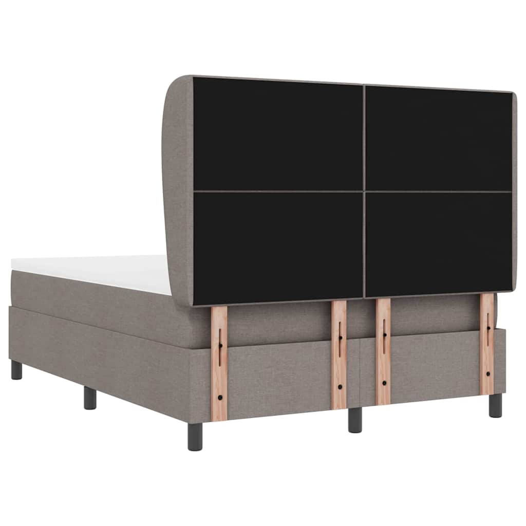 Boxspringbett mit Kopfteil Taupe 140 x 190 cm Stoff