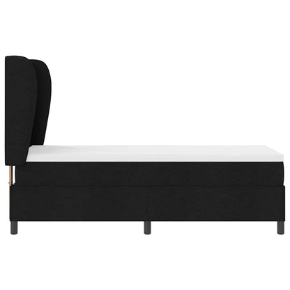 Boxspringbett mit Kopfteil Schwarz 80 x 200 cm Stoff