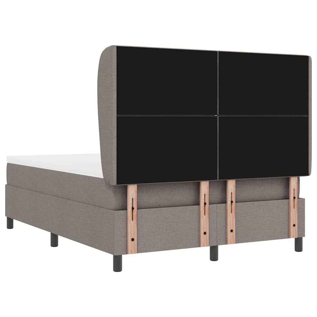 Boxspringbett mit Matratze Taupe 140 x 200 cm Stoff