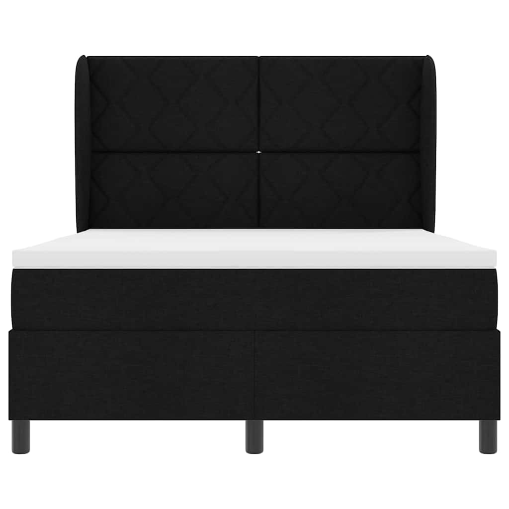 Boxspringbett mit Matratze Schwarz 160 x 200 cm Stoff