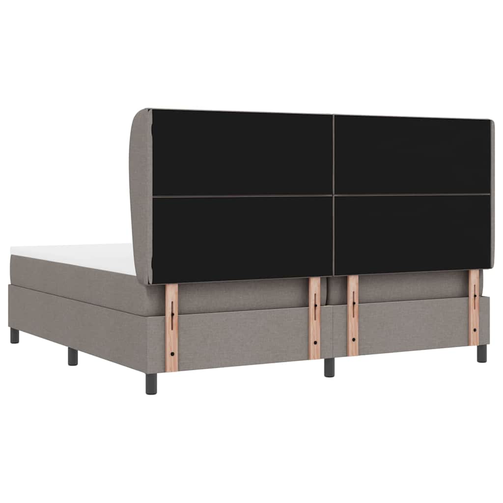 Boxspringbett mit Matratze Taupe 200 x 200 cm Stoff