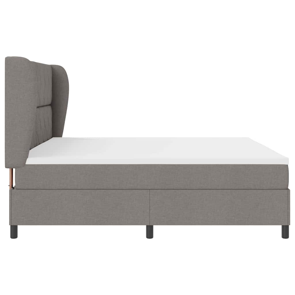 Boxspringbett mit Matratze Taupe 200 x 200 cm Stoff