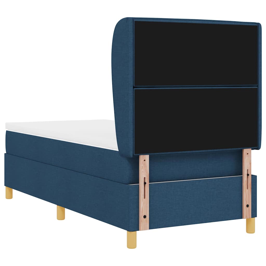 Boxspringbett mit Matratze mit Kopfteil Blau 200 x 80 cm Stoff