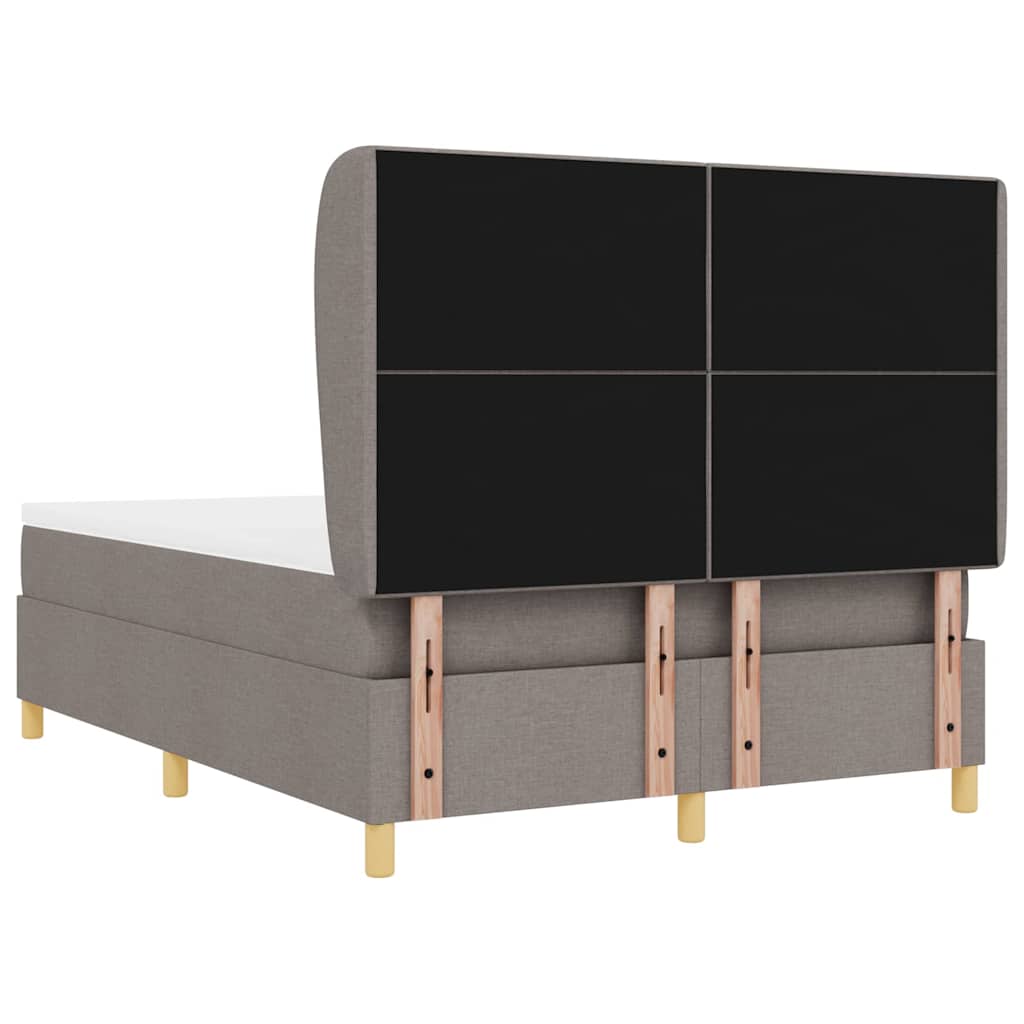 Boxspringbett mit Matratze Taupe 200 x 140 cm Stoff