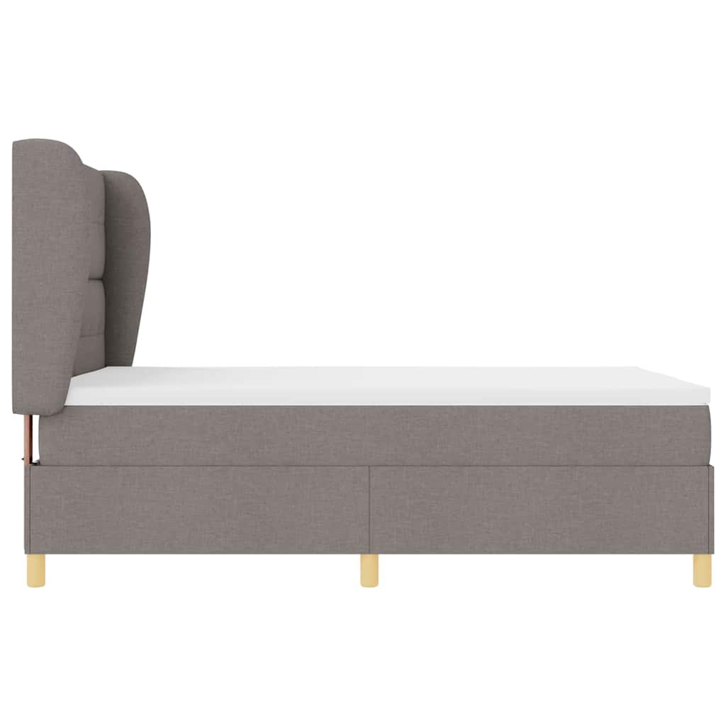 Boxspringbett mit Matratze Taupe 200 x 140 cm Stoff