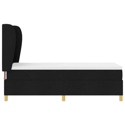Boxspringbett mit Kopfteil Schwarz 200 x 80 cm Stoff