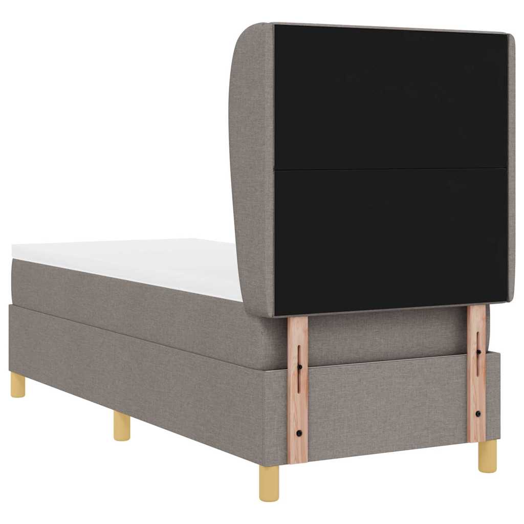 Boxspringbett mit Kopfteil Taupe 200 x 80 cm Stoff
