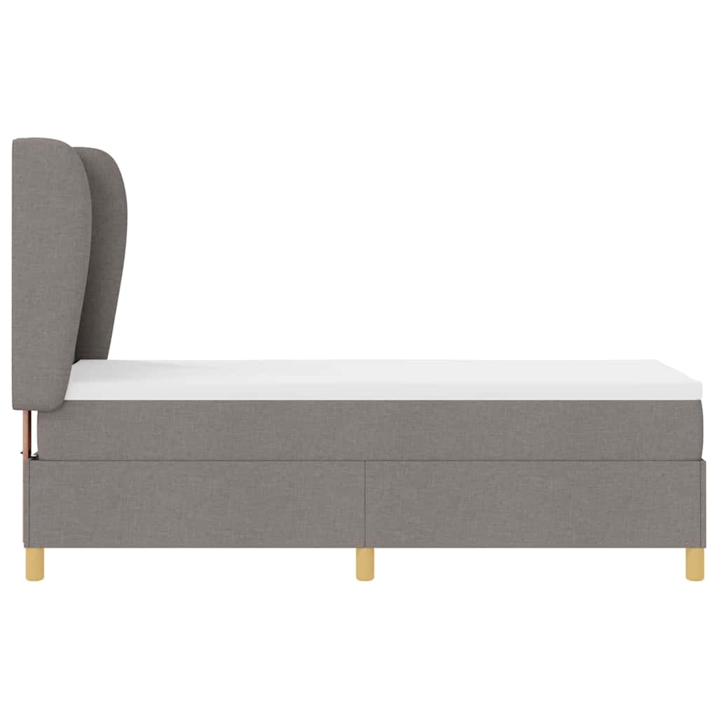 Boxspringbett mit Kopfteil Taupe 200 x 80 cm Stoff