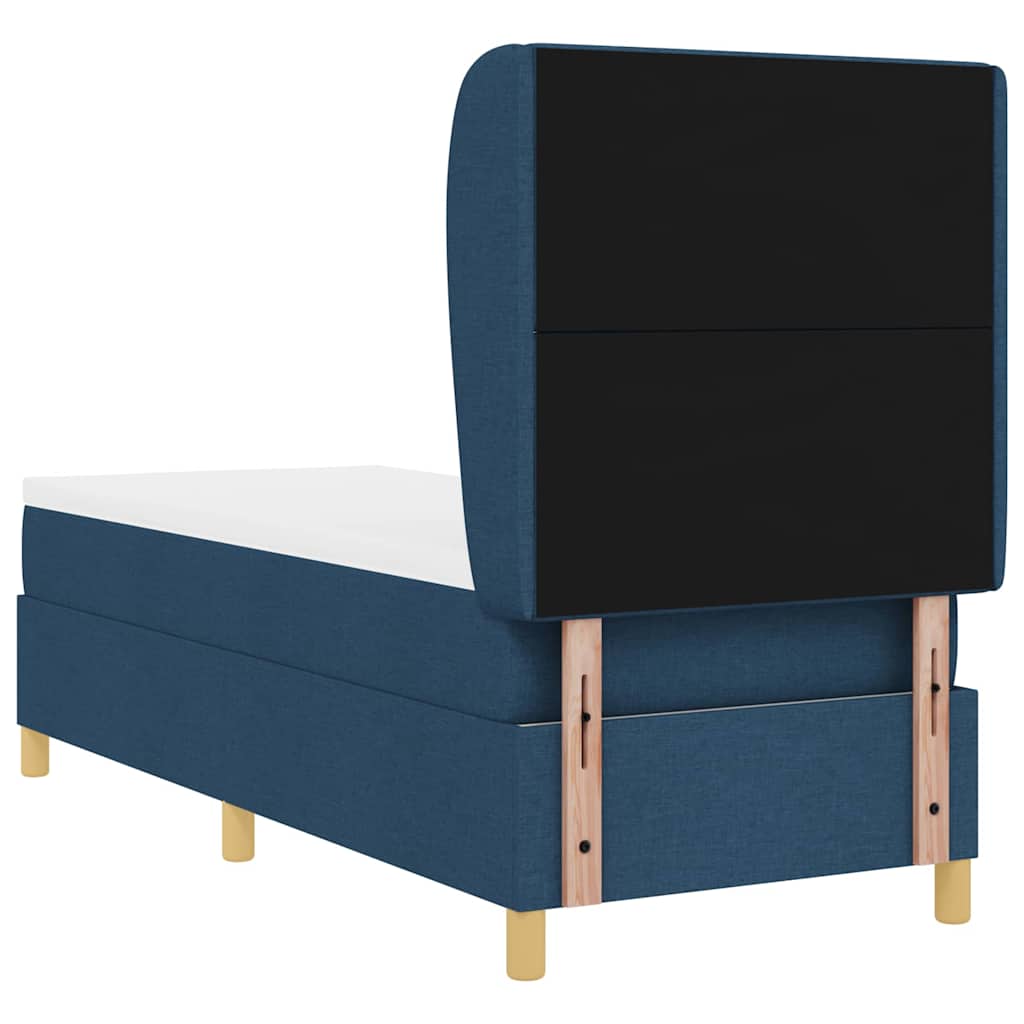 Boxspringbett mit Kopfteil Blau 200 x 80 cm Stoff