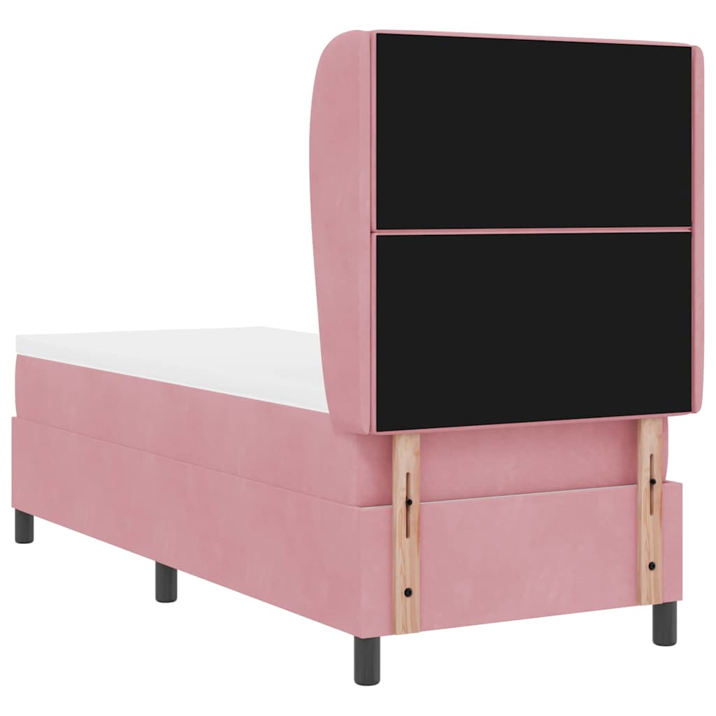 Boxspringbett mit Matratze mit Kopfteil Rosa 200 x 80 cm Samt