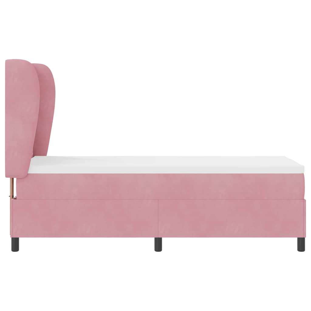 Boxspringbett mit Matratze mit Kopfteil Rosa 200 x 80 cm Samt