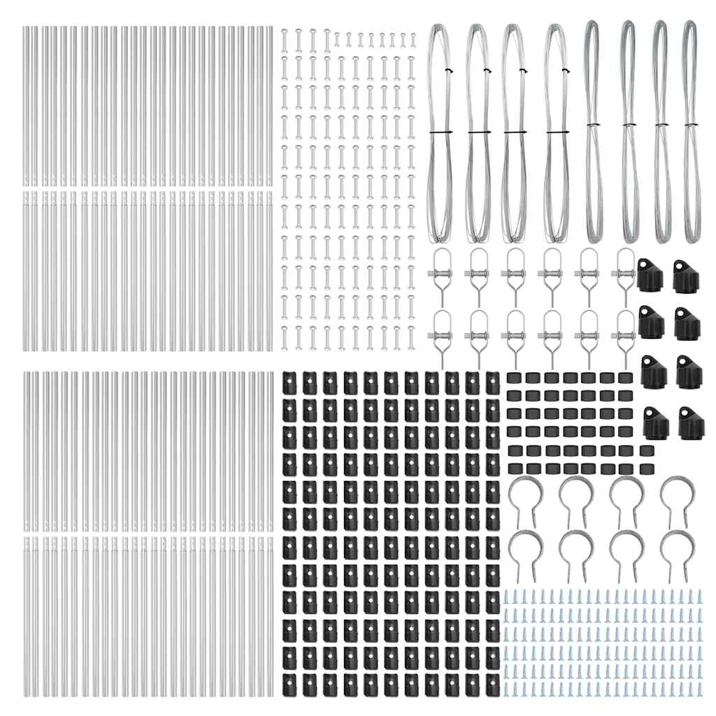 Eingebetteter Zaunpfosten 52 pcs Silber