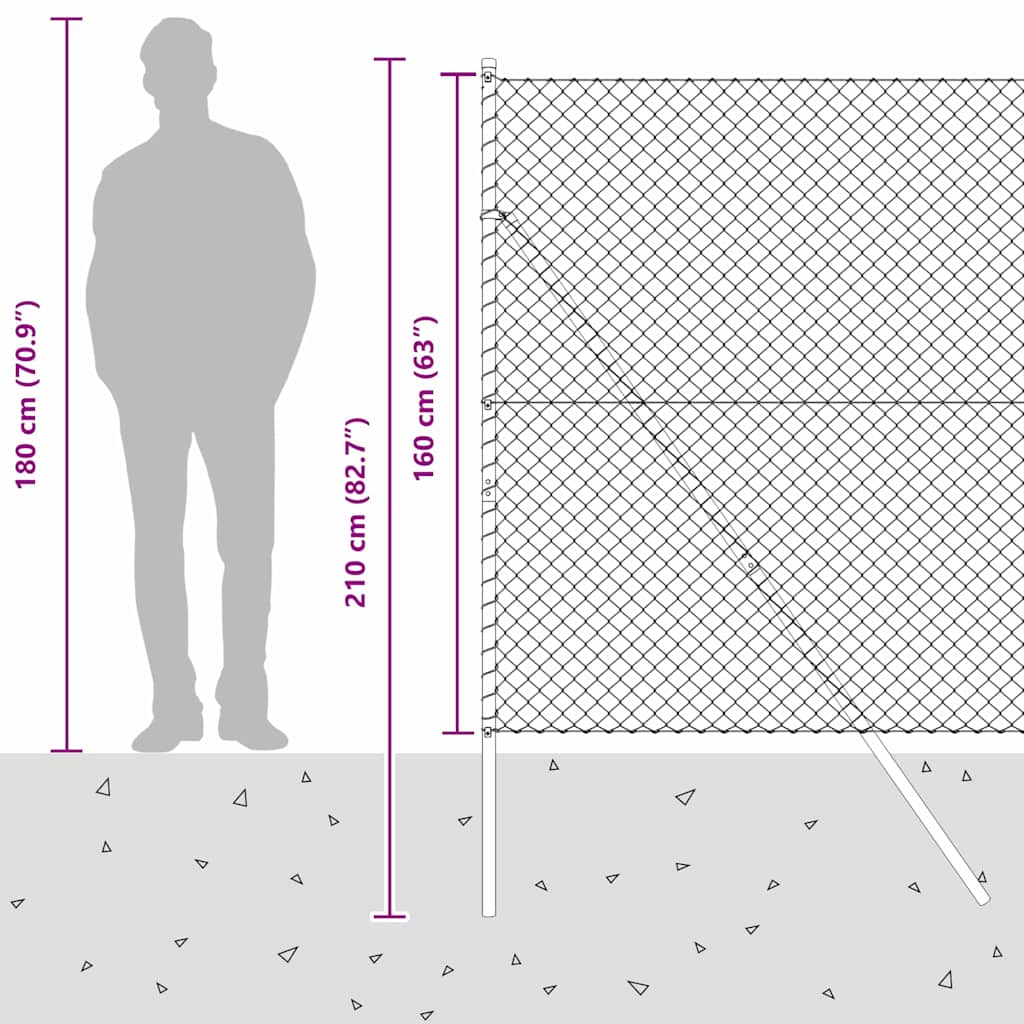 Ground Fix Geschweißter Drahtzaun 10 x 1,6 m (B x H)