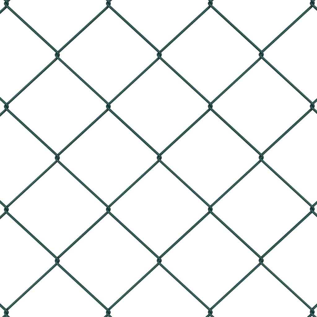 Bodenmontierter Maschendrahtzaun 25 x 1,2 m Grün Netz