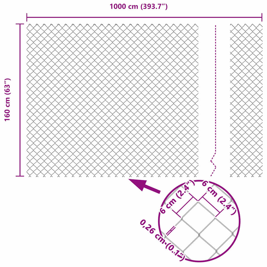 Ground Fix Geschweißter Drahtzaun 10 x 1,6 m (B x H)