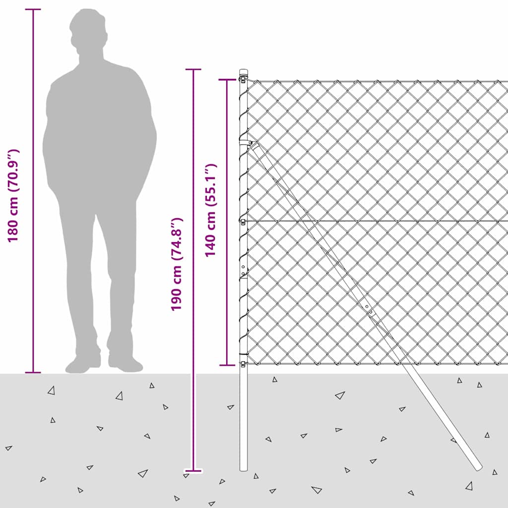 Ground Fix Geschweißter Drahtzaun 25 x 1,4 m (B x H)