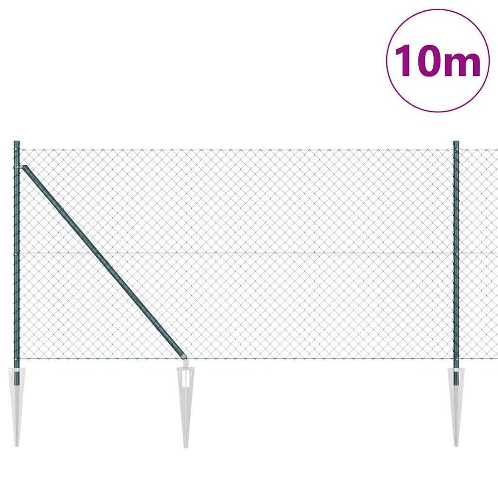 Schweißdrahtzaun mit Spikes 10 x 1 m (B x H)