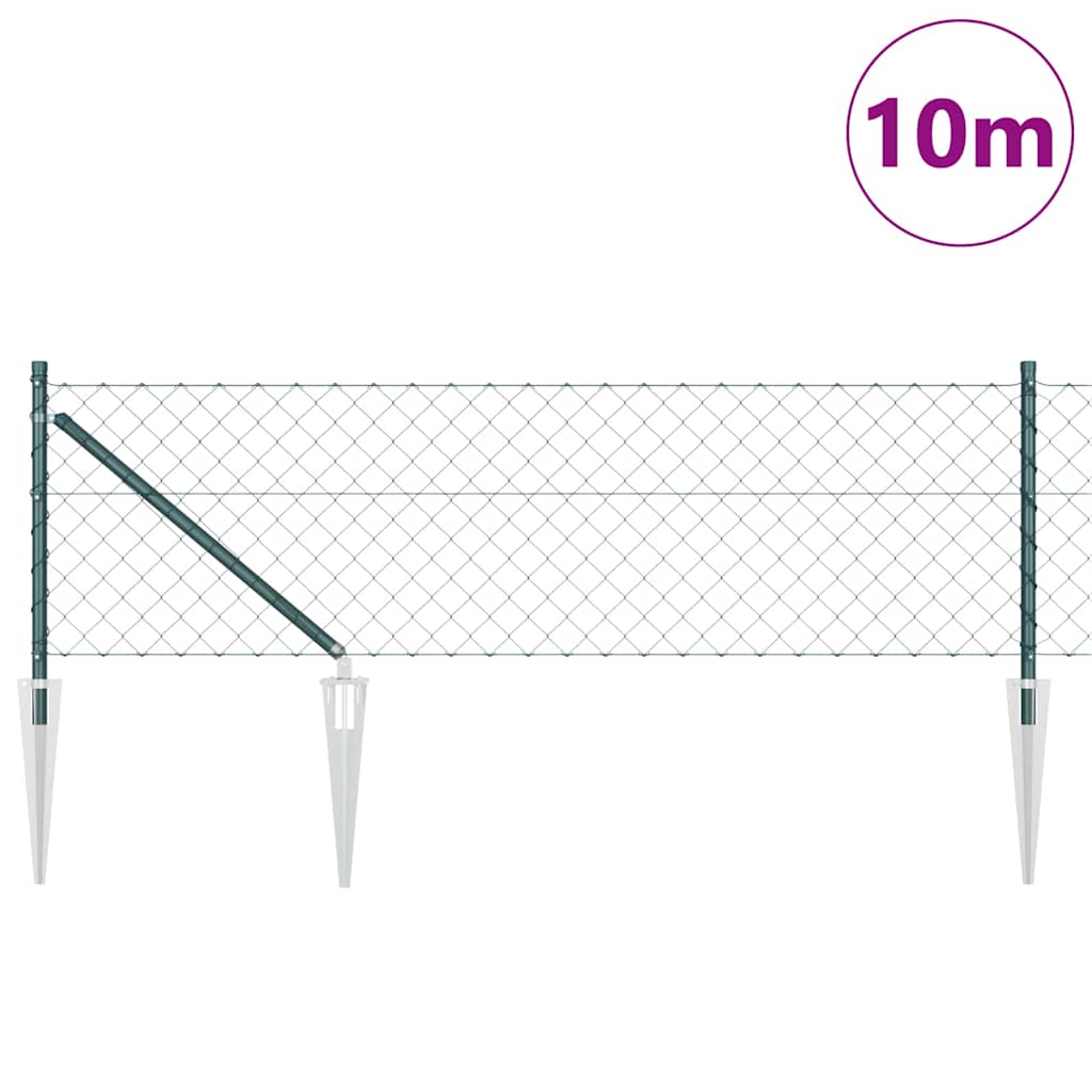 Schweißdrahtzaun mit Spikes 10 x 0,6 m (B x H)