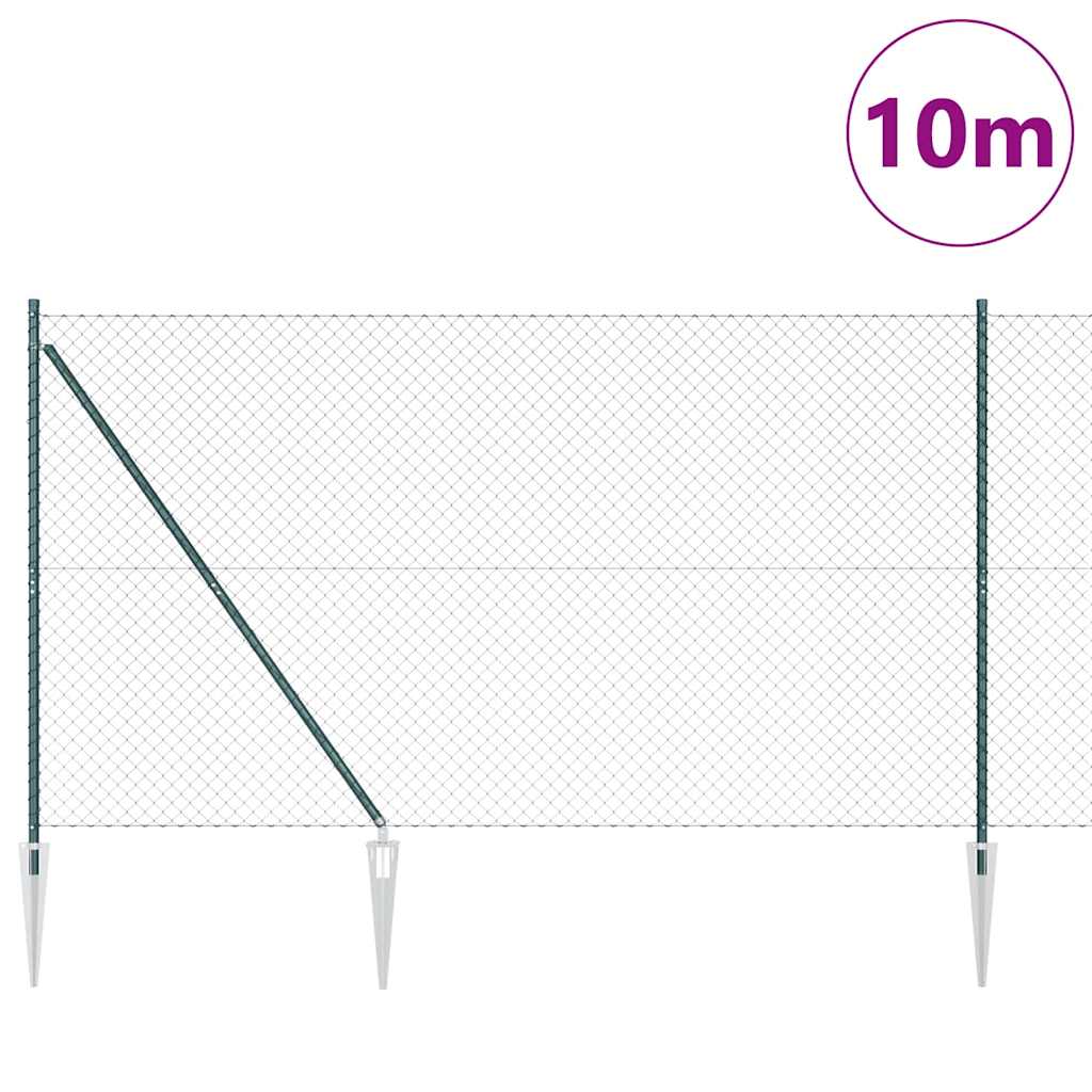 Schweißdrahtzaun mit Spikes 10 x 1,5 m (B x H)