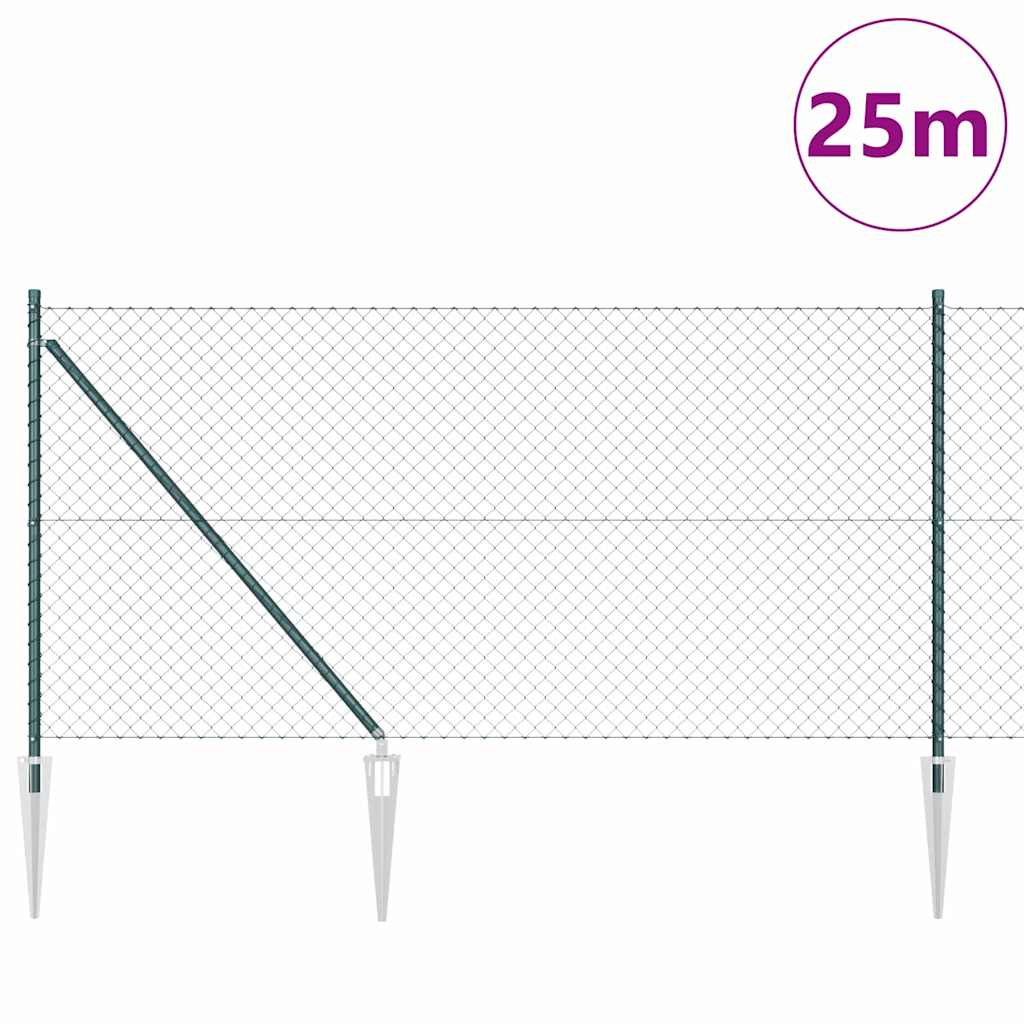 Schweißdrahtzaun mit Spikes 25 x 1 m (B x H)