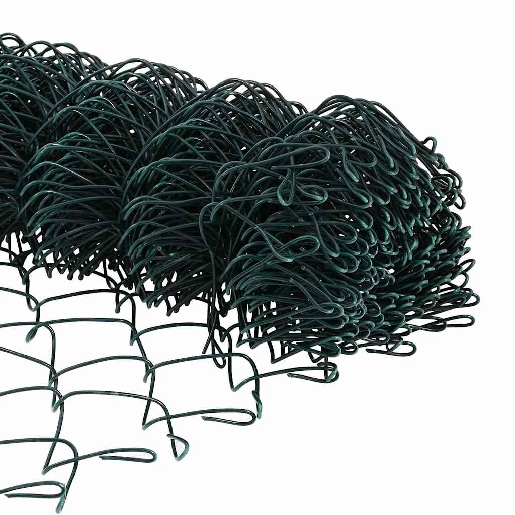 Maschendrahtzaun mit Stacheln 25 x 1,2 m Grün Netz
