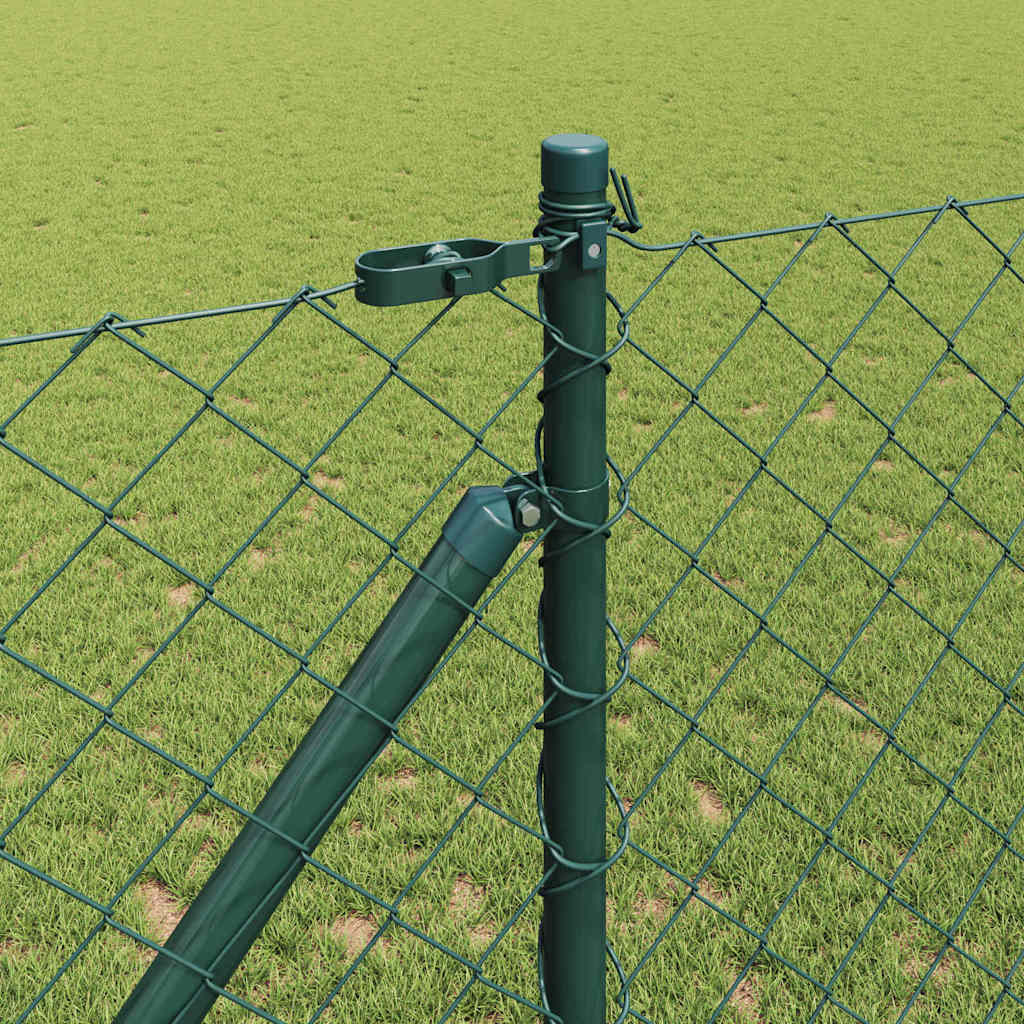 Maschendrahtzaun mit Stacheln 25 x 1,2 m Grün Netz