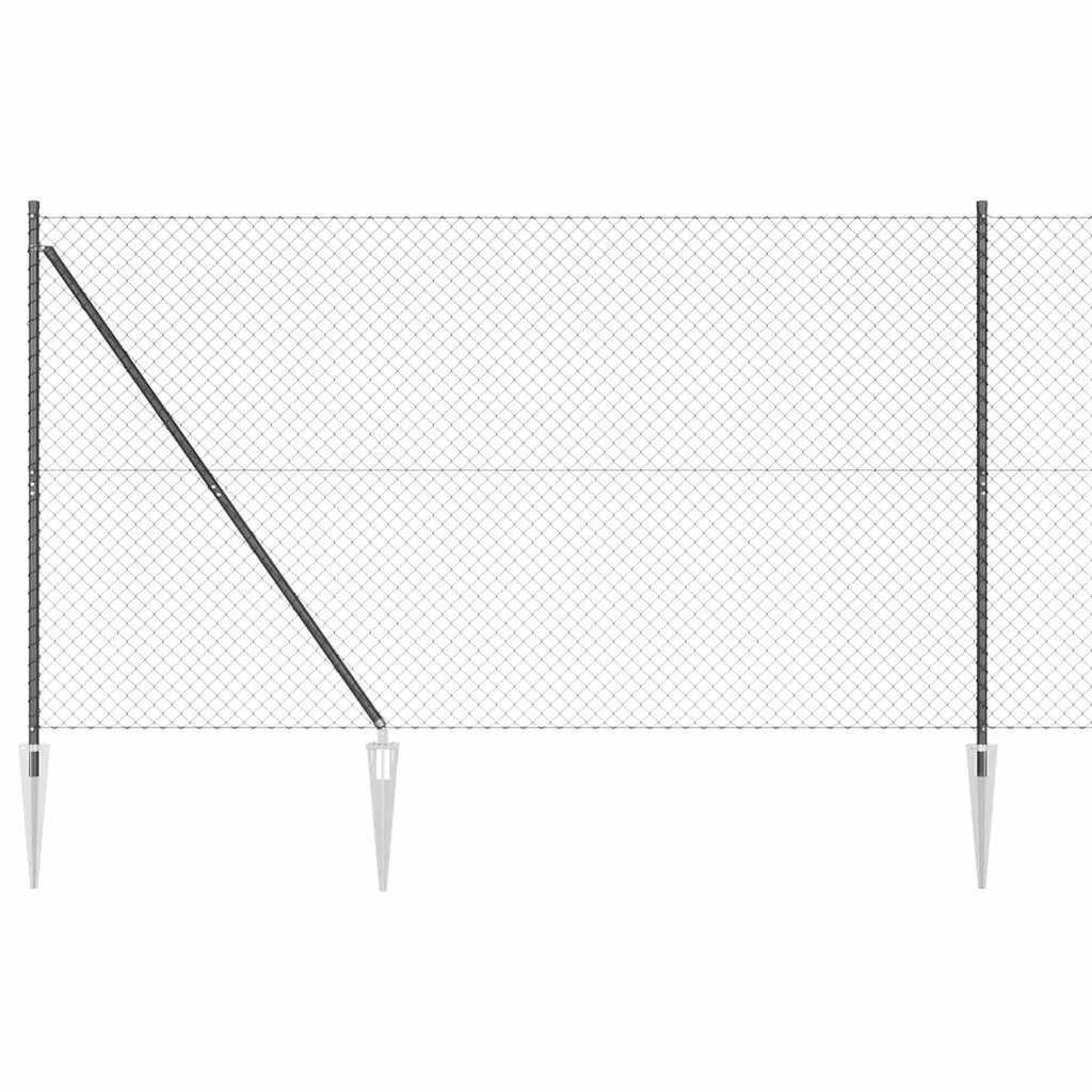 Schweißdrahtzaun mit Spikes 10 x 1,5 m (B x H)