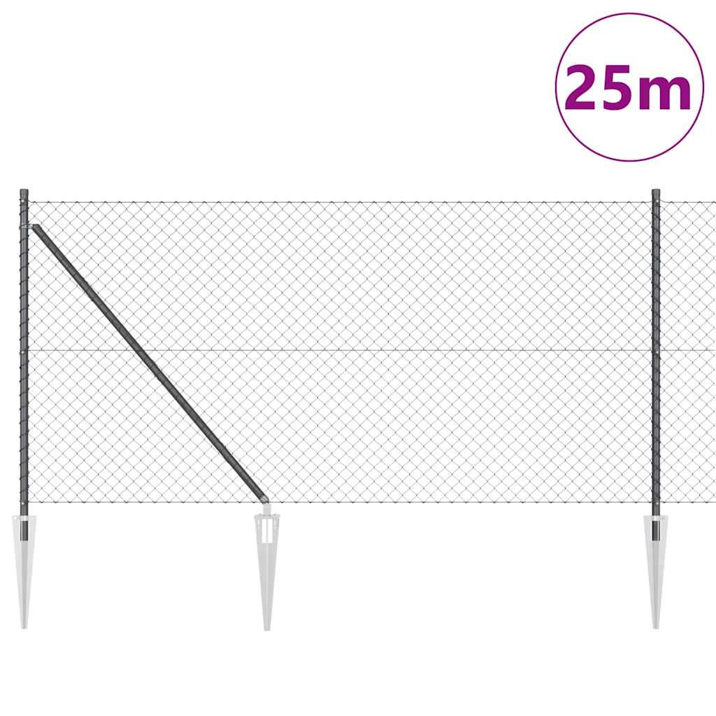 Schweißdrahtzaun mit Spikes 25 x 1 m (B x H)