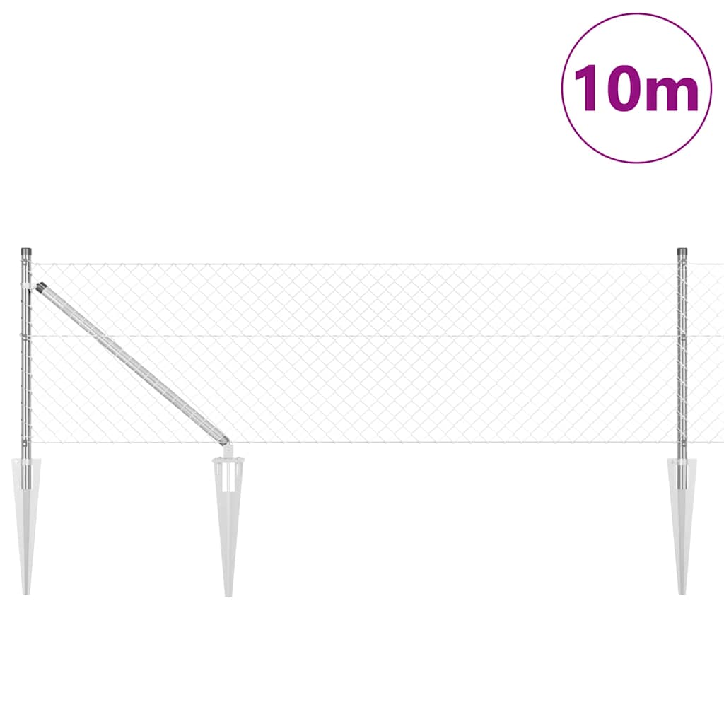 Schweißdrahtzaun mit Spikes 10 x 0,4 m (B x H)
