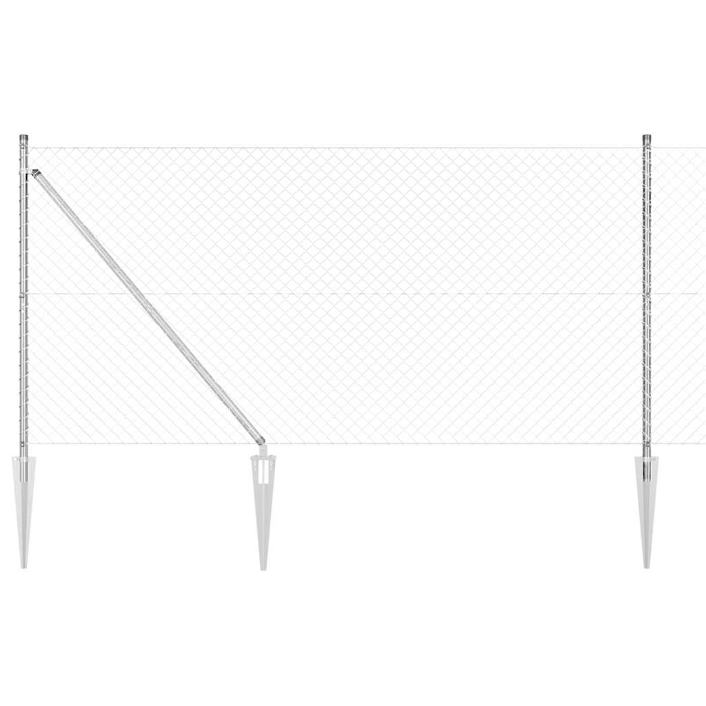 Schweißdrahtzaun mit Spikes 10 x 1,4 m (B x H)