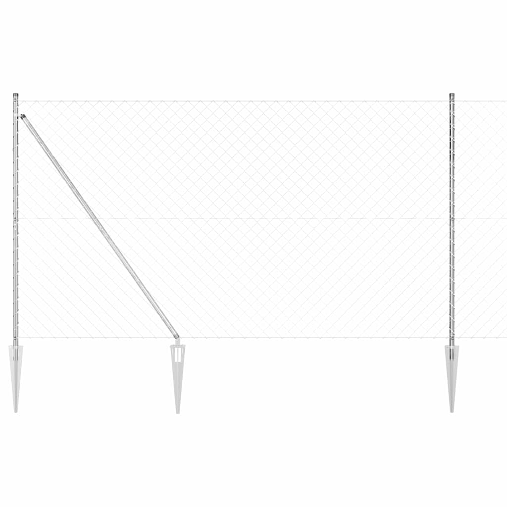 Schweißdrahtzaun mit Spikes 10 x 1,6 m (B x H)