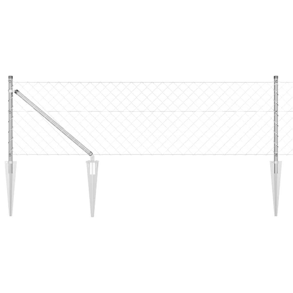 Schweißdrahtzaun mit Spikes 25 x 0,8 m (B x H)