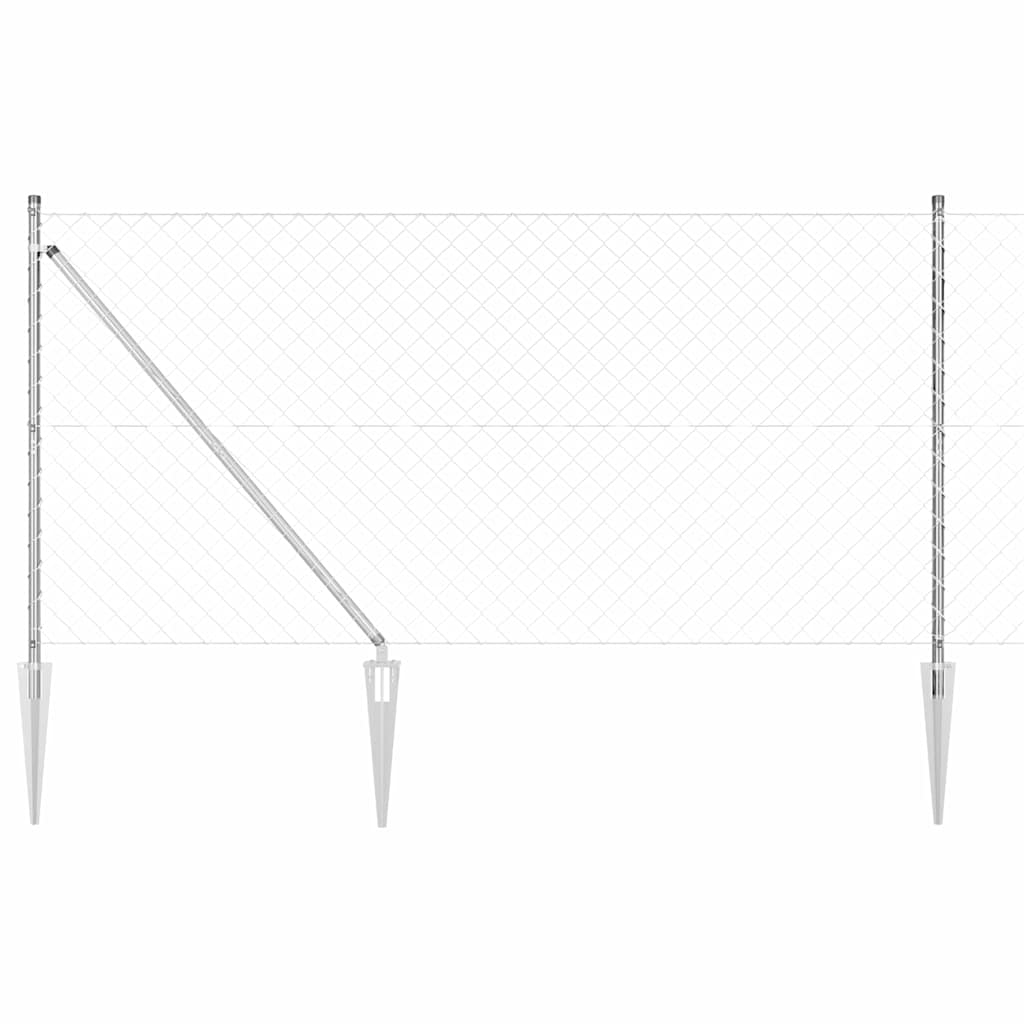 Schweißdrahtzaun mit Spikes 25 x 1,2 m (B x H)
