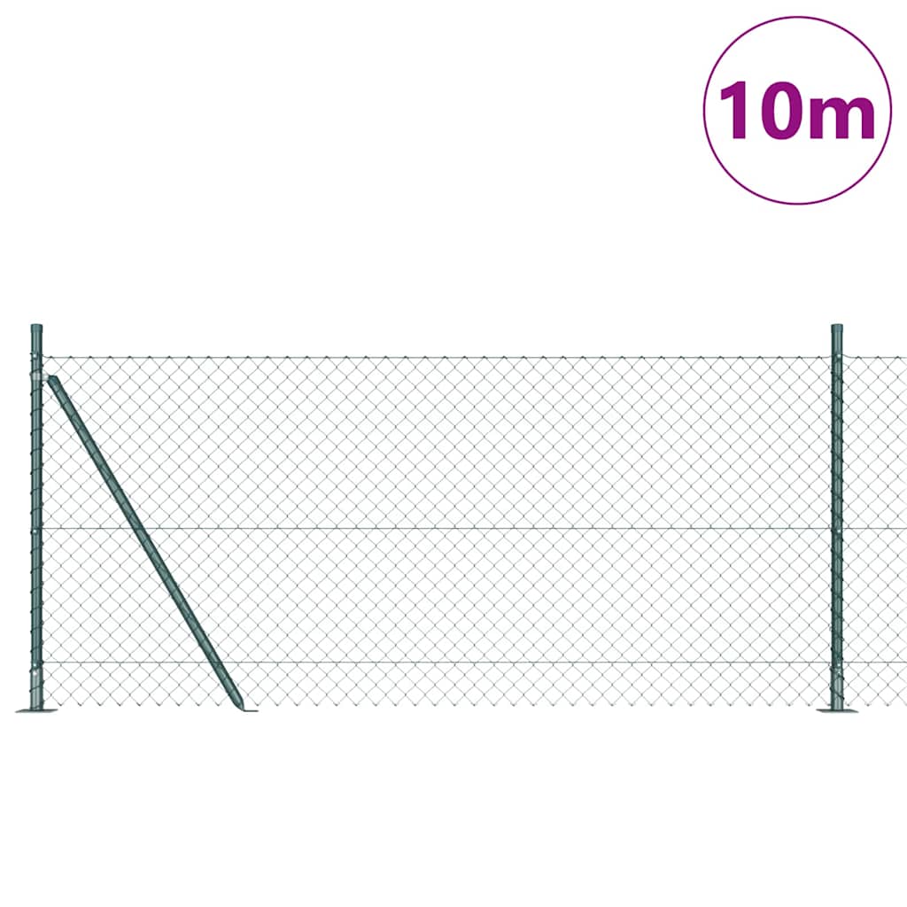 Geschweißter Drahtzaun mit Betonfundament 10 x 0,8 m (B x H)