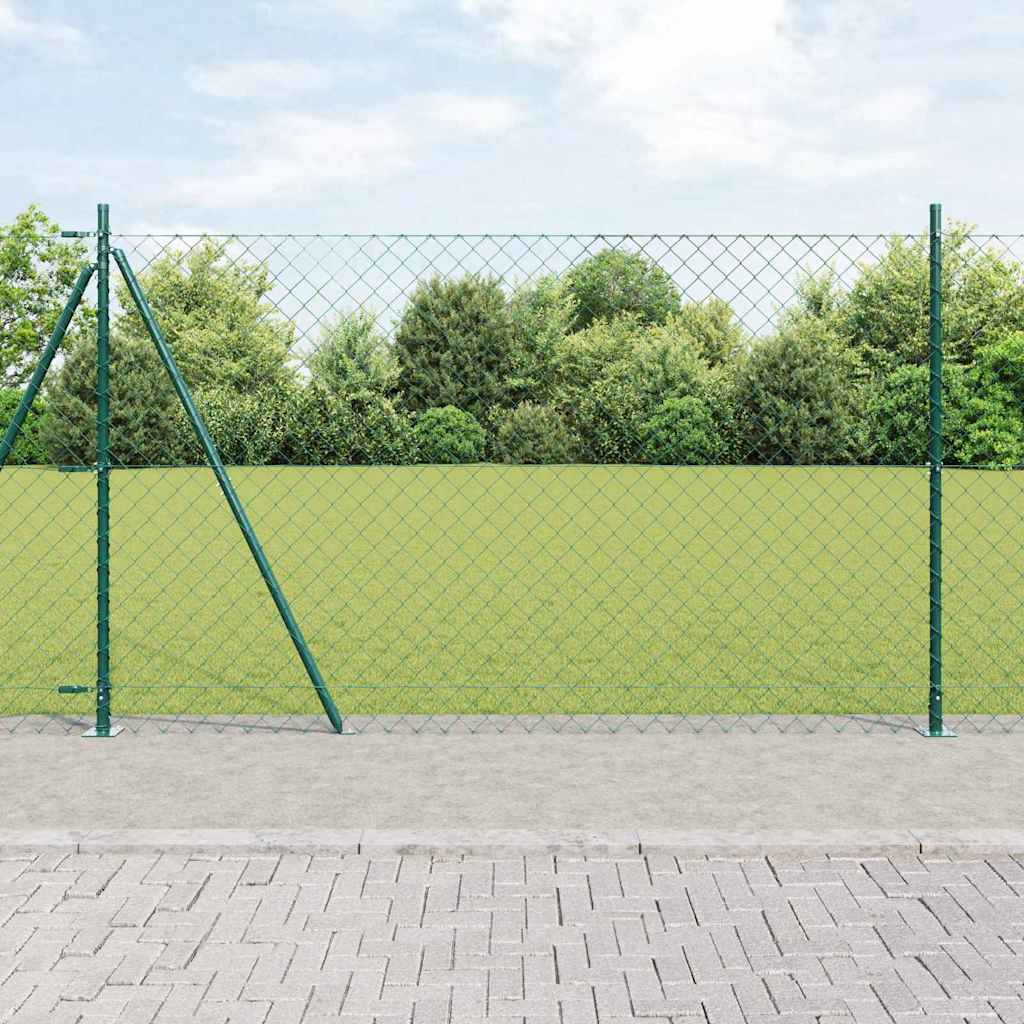 Geschweißter Drahtzaun mit Betonfundament 10 x 1,6 m (B x H)