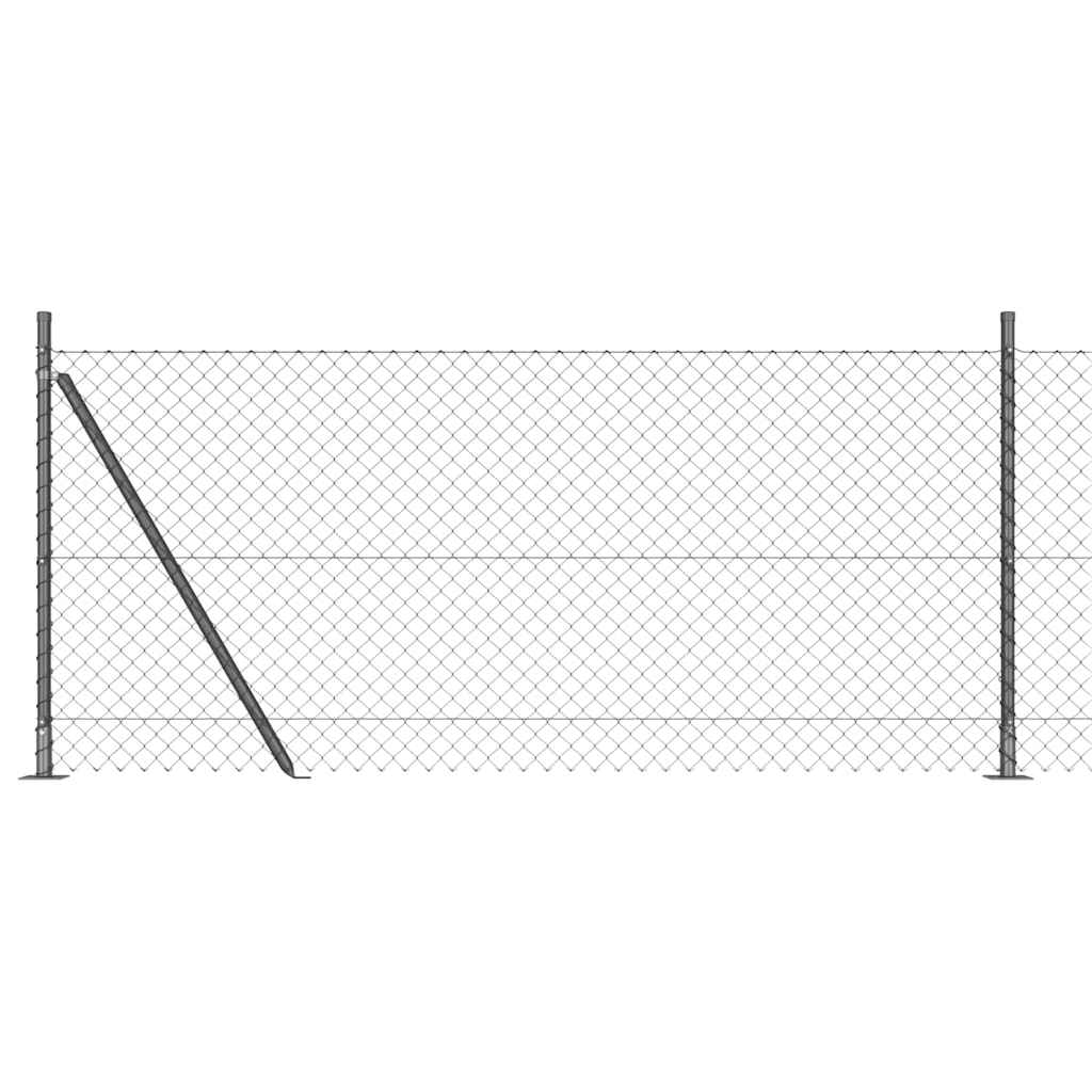Geschweißter Drahtzaun mit Betonfundament 10 x 0,8 m (B x H)