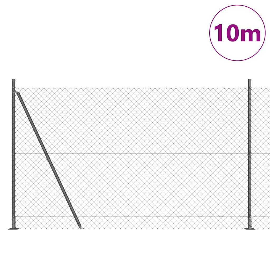 Geschweißter Drahtzaun mit Betonfundament 10 x 1,4 m (B x H)