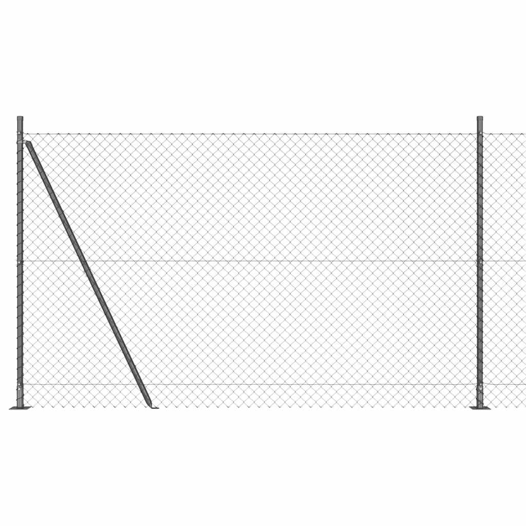 Geschweißter Drahtzaun mit Betonfundament 10 x 1,5 m (B x H)