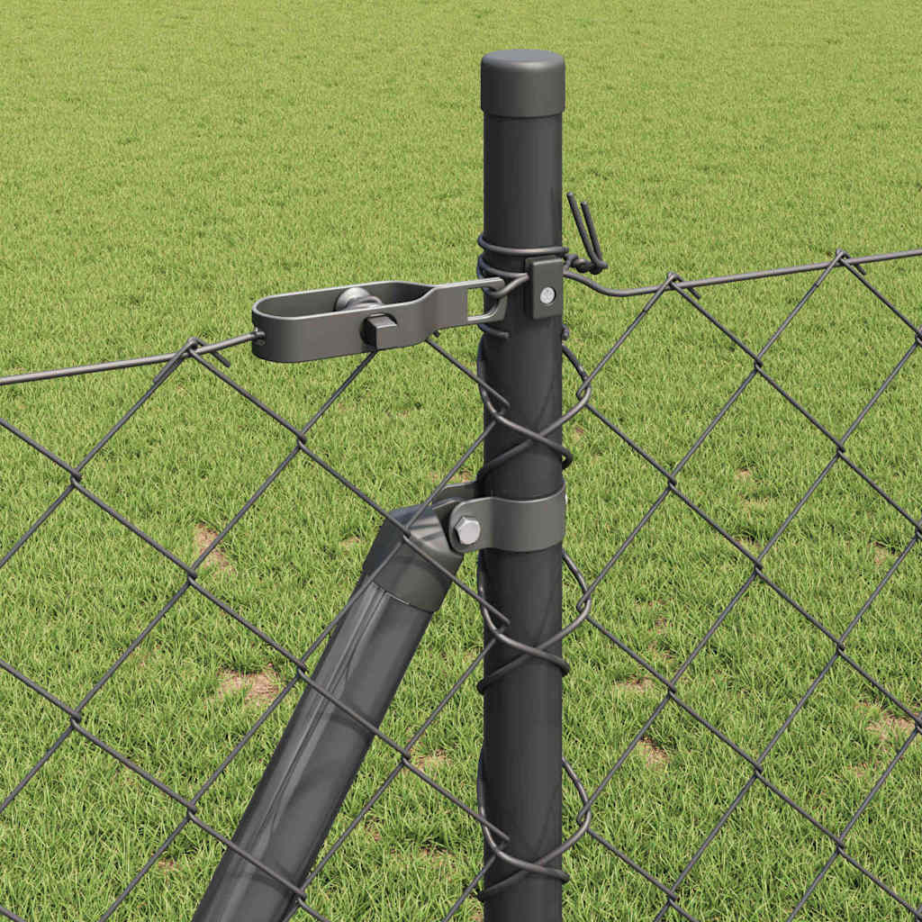 Geschweißter Drahtzaun mit Betonfundament 10 x 0,8 m (B x H)