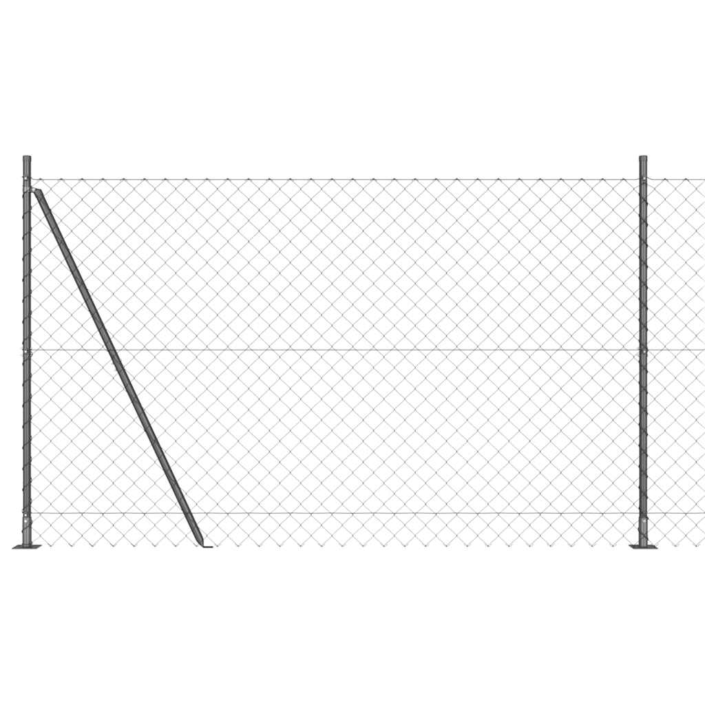 Geschweißter Drahtzaun mit Betonfundament 10 x 1,5 m (B x H)