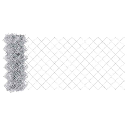 Maschendrahtzaun mit Betonsockel 10 x 0,4 m Verzinkter Stahl
