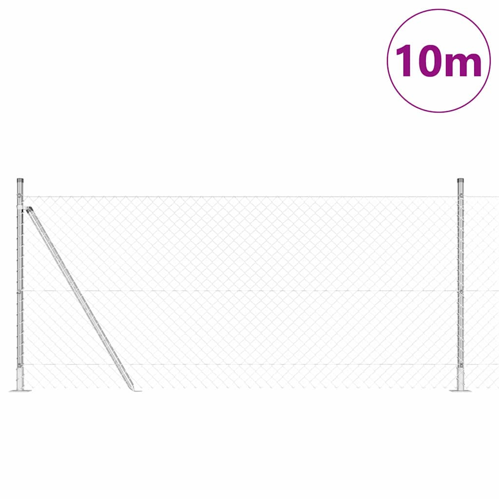 Geschweißter Drahtzaun mit Betonfundament 10 x 0,8 m (B x H)