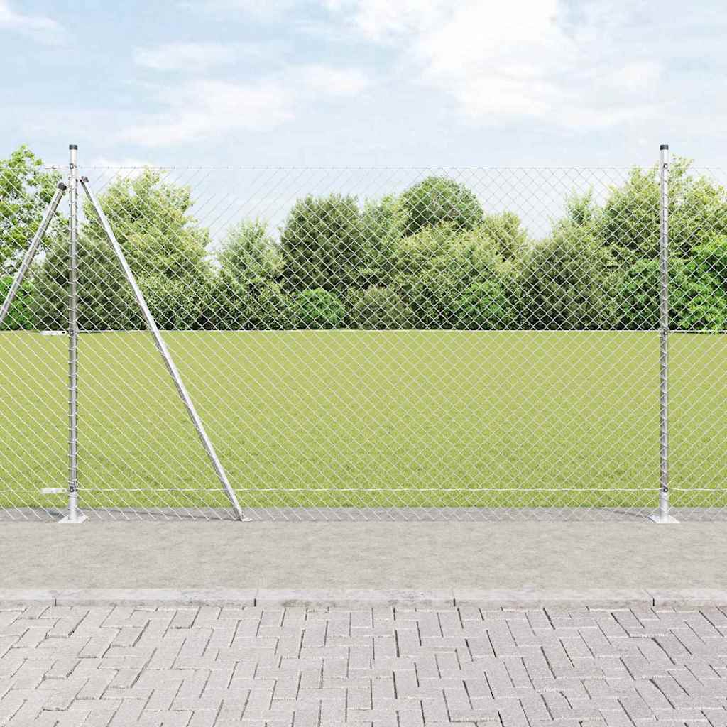 Geschweißter Drahtzaun mit Betonfundament 10 x 1,5 m (B x H)