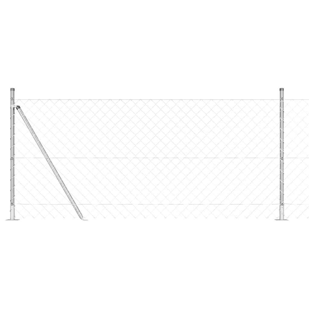 Geschweißter Drahtzaun mit Betonfundament 10 x 0,8 m (B x H)