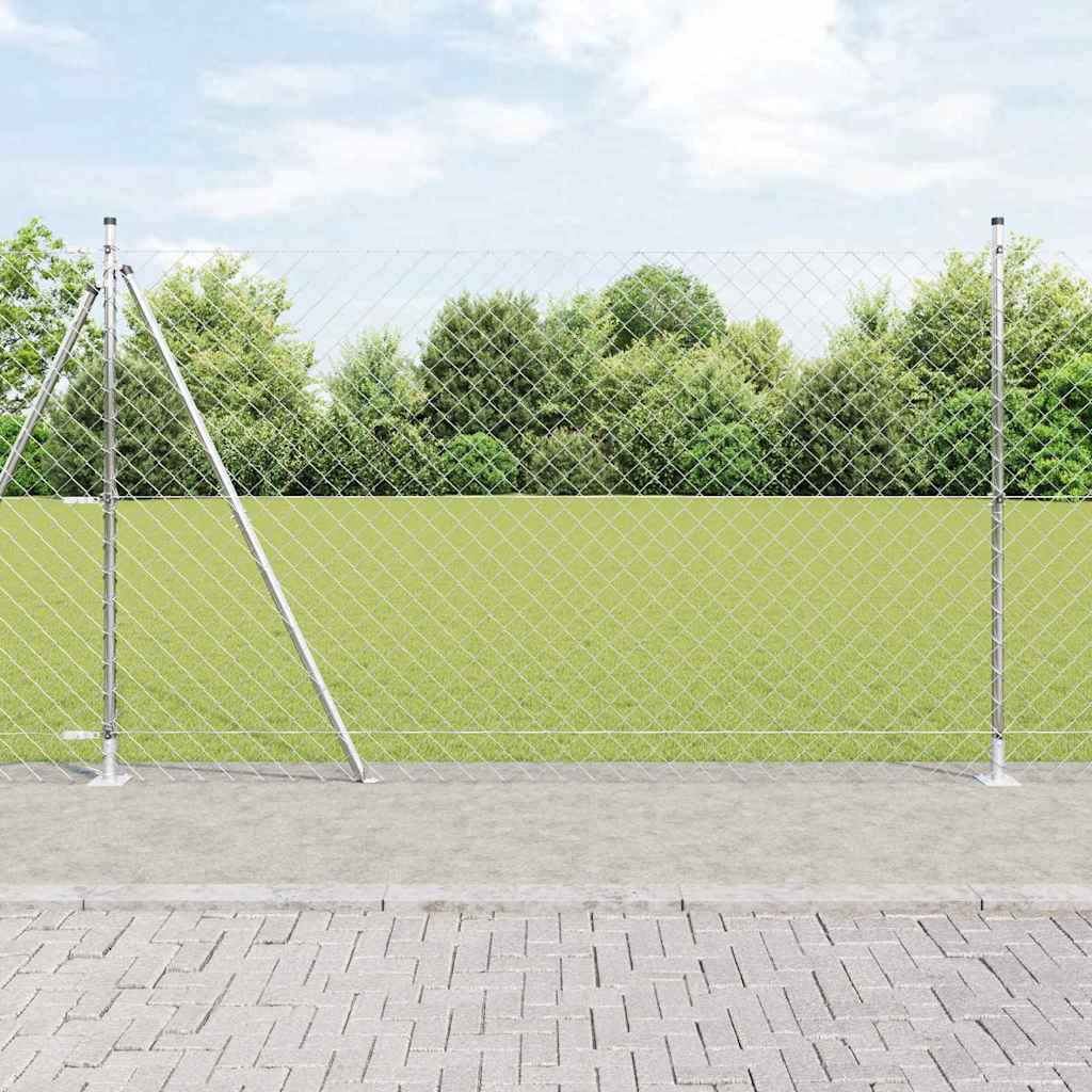 Geschweißter Drahtzaun mit Betonfundament 10 x 1,6 m (B x H)